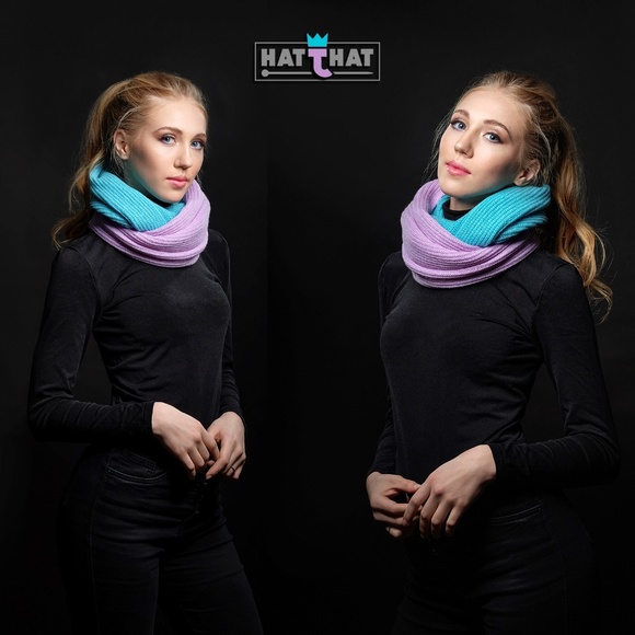 100% Cashmere Infinity Scarf. Multi-way - Picture 3 of 3